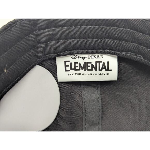 NEW Walt Disney Pixar Elemental Movie Promo Baseball Hat Cap Black Logo - Picture 7 of 7
